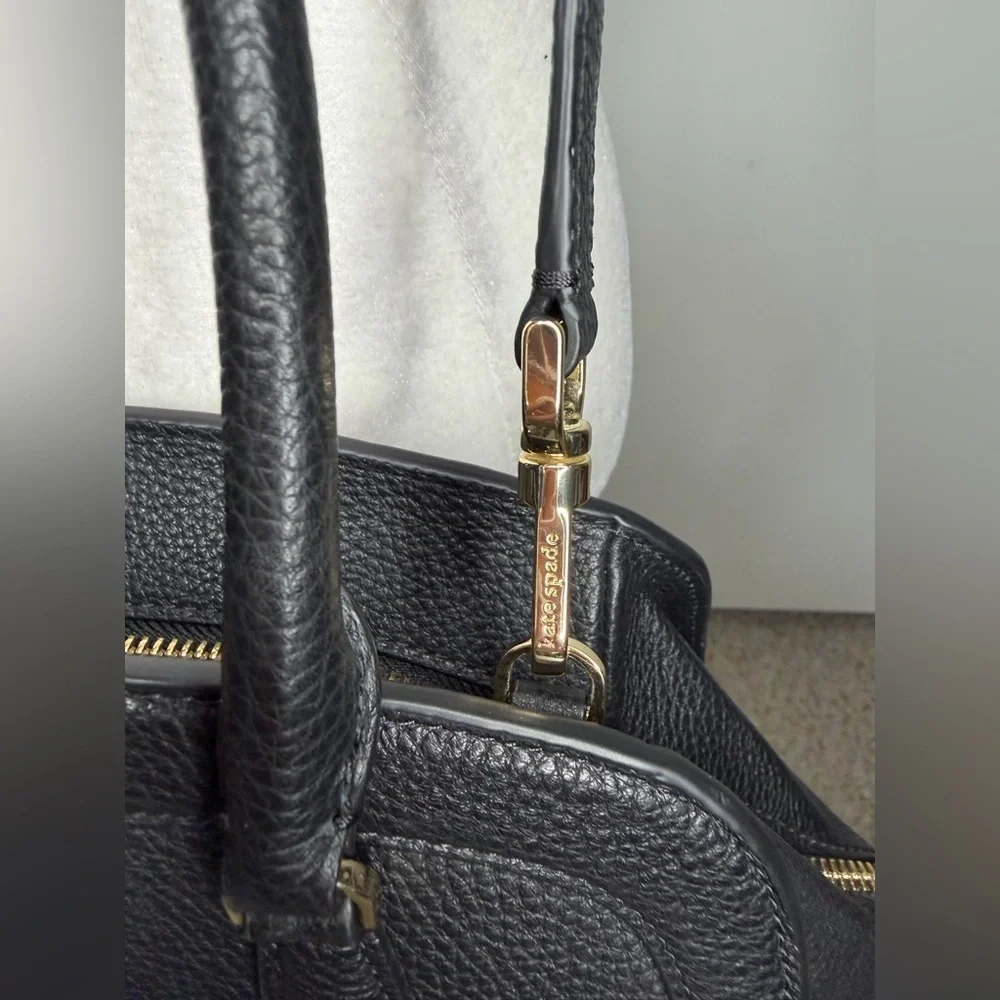 Kate Spade New York Kyla large satchel in black pebbled leather new with tag - Picture 4 of 9